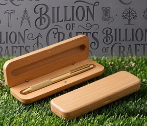 Factory Wholesale Handmade Wooden Pen <b>Box</b> Holder Display Gift <b>Box</b> Solid Wood Business Corporate Gift Packaging - Product Image 1