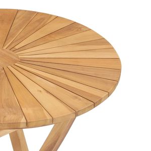 Tavolo da giardino pieghevole in legno di Teak massiccio 23.6 pollici di diametro mobili da esterno - Product Image 6