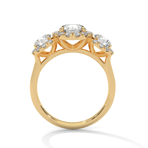 แหวนเพชรทองคำ 14K เพชรเพาะเลี้ยงในห้องปฏิบัติการ แหวนทองคำแท้ 18K สำหรับผู้หญิง สไตล์คลาสสิก รับรองโดย IGI แหวนหมั้น แหวนวันครบรอบ - Product Image 5