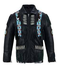 Western Unisex Cowboy Horse Riding <b>Suede</b> Leather <b>Jacket</b> Breathable Winter Tassel High Street Style Customized Color - Product Image 2