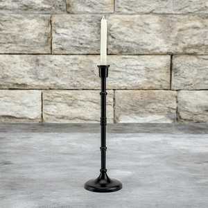 Gleam <b>Black</b> <b>Candlestick</b> Holder for Home Decoration Durable Metal Design - Product Image 1