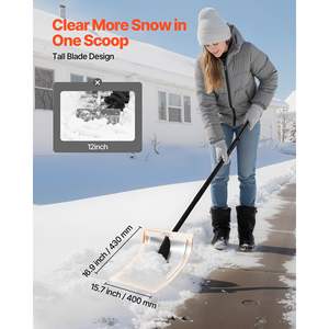 Pelle à neige en alliage d'aluminium de 16 pouces, poignée antidérapante, design détachable et léger, grande capacité, pour le déneigement du jardin - Product Image 4