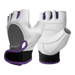 Gants de musculation en cuir avec sangle de poignet réglable et antidérapants pour hommes - Product Image 1