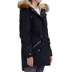 Parka personnalisée pour femme, doublée polaire, en tissu imperméable, fournisseur OEM 2026 - Product Image 5