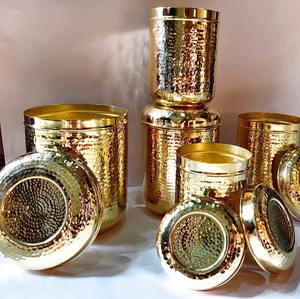 Boîte de rangement en laiton pour épices, la plus vendue, 250 ml, design luxueux pour la maison et la restauration, prix d'usine - Product Image 3