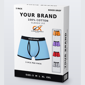 Calzoncillos bóxer de punto transpirables y ecológicos para hombre, venta al por mayor, ropa interior suave de algodón elástico y spandex, logotipo personalizado, fábrica OEM/ODM - Product Image 1