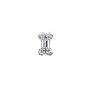 Diamant de laboratoire en forme d'os de qualité export Inde, DEF VVS VS1, certifié, pierre de bijouterie en vrac, vente en gros - Product Image 1