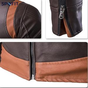 Veste d'hiver pour homme en cuir véritable et toile avec fermeture éclair, style Wolverine, manteau décontracté de type locomotive, bomber Logan, coupe slim, coupe-vent et imperméable - Product Image 4