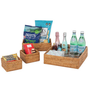 DreamCraft, cajón de escritorio anidado de ratán de 4 piezas y organizador de bandeja de armario, solución de almacenamiento tejida Vietnam - Product Image 6