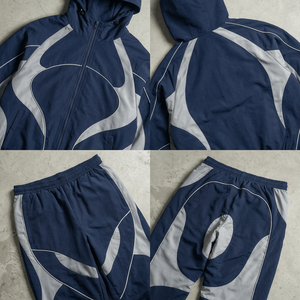 Custom Logo Printed Reflective Sporty Lightweight Breathable Windbreaker <b>Jacket</b> Detachable Zipper Nylon <b>Track</b> Pants Shorts - Product Image 2