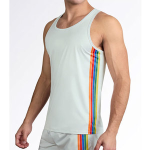 Débardeur de basketball personnalisé léger d'été pour homme, coupe longue, streetwear, col rond, coupe régulière, coupe musculaire - Product Image 3