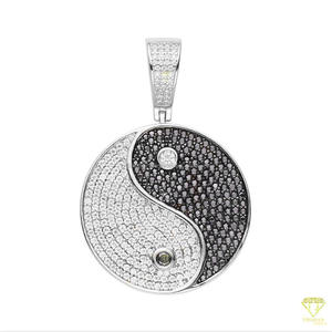 Premium Balance Symbol Pendant Necklace With Lab Grown Diamond Streetwear Fashion Jewelry Design - Product Image 4
