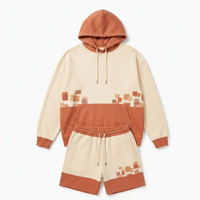 Ensemble de shorts à capuche élégants pour hommes, tenue décontractée en deux pièces, coupe décontractée, shorts assortis, tissu doux, streetwear de tous les jours