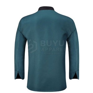 เสื้อเชฟแขนยาว โพลีเอสเตอร์/คอตตอน ถักทอ กันเปื้อน น้ำหนักเบา ระบายอากาศได้ดี คุณภาพสูง ชุดทำอาหารระดับมืออาชีพ - Product Image 2