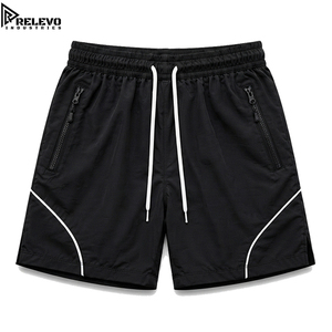 High Quality Custom Lightweight Nylon Activewear <b>Shorts</b> Men Running Gym <b>Shorts</b> with Secure <b>Zipper</b> Pockets - Product Image 1