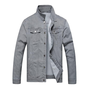 Veste en jean pour homme, vêtement d'extérieur décontracté pour l'hiver, veste boutonnée, taille oversize, 100% coton, écologique, respirante, logo personnalisé, service OEM - Product Image 1