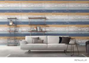 กระเบื้องพอร์ซเลนเมทัลลิก Elite ขนาด 600x1200 มม. รูปแบบขนาดใหญ่ พื้นผิวมันเงา พรีเมียม สำหรับตกแต่งผนังและพื้นภายในและภายนอกอาคาร ดีไซน์ทันสมัย รุ่น Plus Elite - Product Image 2