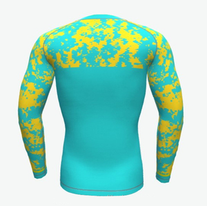 Rashguard de fitness pour hommes, manches longues, compression respirante, haut d'entraînement USA - Product Image 6