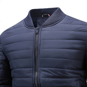 Veste matelassée pour homme, manteau d'hiver actif, longue veste rembourrée pour homme, vêtement d'extérieur épais sans capuche - Product Image 5