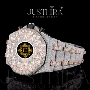 Reloj de Lujo para Hombre JUSTHIRA con Diamantes, Caja Octogonal de 42 mm, Correa de Acero Inoxidable, Cierre Desplegable, Movimiento de Cuarzo Analógico - Product Image 4