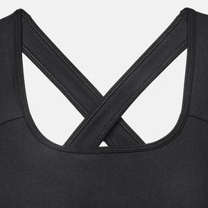 Women's Black Racerback Sports Bra High Support <b>Cross</b> Back Design for Yoga Workout - Product Image 4