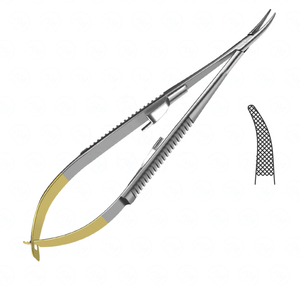 Portaagujas Curvo de Acero Inoxidable Castroviejo Instrumento Quirúrgico Manual para Manejo de Agujas - Product Image 3