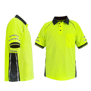 เสื้อโปโลผ้าฝ้ายกันน้ำแบบสะท้อนแสงพร้อมไฟ LED สำหรับผู้ชาย  ชุดทำงานกลางแจ้ง - Product Image 3