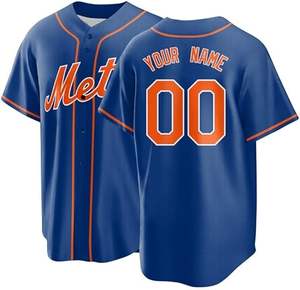 Camisetas de Béisbol Personalizadas de Alta Calidad, Secado Rápido, Poliéster, Logotipo Personalizado OEM, Impresión por Sublimación, Colores Personalizados, Unisex - Product Image 4