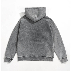 Premium ACID Wash Hoodie Custom Streetwear Apparel Vintage Washed Cotton Hoodie Oem Odm Brand Customization - Product Image 4