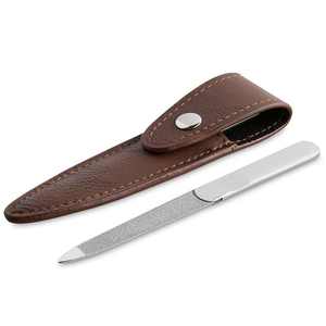 Lime à ongles professionnelle en acier inoxydable durable, double face, droite, pour manucure et pédicure - Product Image 4