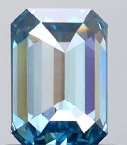Diamant bleu vif fantaisie cultivé en laboratoire, taille émeraude, 3,00 carats, certifié IGI, pour la fabrication de bijoux, bagues ou pendentifs - Product Image 6