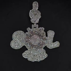 Hip Hop Jewelry Mens Iced Out Custom Letter <b>Pendant</b> 925 Sterling <b>Silver</b> VVS Moissanite Diamond Number Name <b>Initial</b> Logo <b>Pendant</b> - Product Image 1