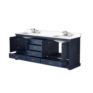 Blu navy 80 pollici. L X 22 Pollici Mobile Bagno Doppio con Top in Marmo Coltivato e Set Rubinetteria per Bagni Piccoli - Product Image 5