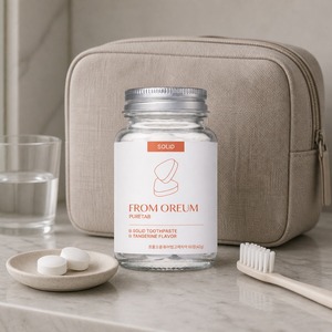 [FROM OREUM] Pasta de Dientes Sólida para Hoteles, Sabor Mandarina de Jeju, 60 Tabletas para Baños de Huéspedes - Product Image 5