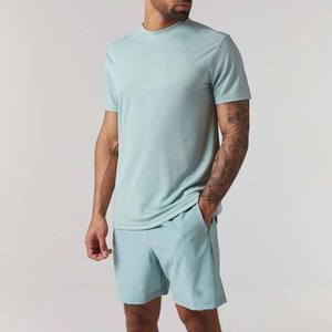 Premium Men's Summer <b>Twin</b> <b>Set</b> Crew Neck T-Shirt & Shorts Casual Two Piece T-Shirt and Shorts Summer <b>Set</b> - Product Image 2
