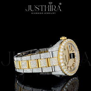 Montre de luxe en moissanite de qualité supérieure avec verre saphir pour homme, style hip-hop glacé, disponible en gros - Product Image 3