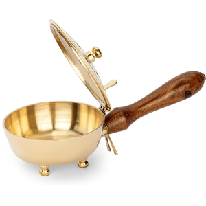 Quemador de incienso artesanal de latón, incensario aromático para el hogar, fragancia, meditación, uso con Bakhoor, soporte para incienso para todas las estaciones, en oferta. - Product Image 3
