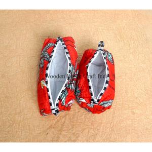 Beautiful Block Printed Quilted Cotton Vanity Bag Set Of 3 Pieces Women's Travel Cosmetic Pouch Storage Cosmetic Bags And Cases - Product Image 6