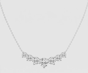 Pendentif rond moderne en diamant, bijoux de luxe de créateur, collier élégant pour mariée, cadeau pour femme - Product Image 1