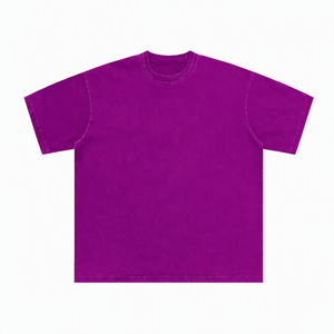 T-shirt décontracté pour homme, manches courtes, col rond, couleur unie, tissu tricoté, coupe classique - Product Image 1