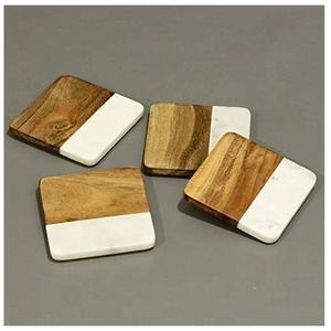 Posavasos de mármol y madera antiadherente, taza de té de piedra Natural, ecológico, para el hogar, hotel y restaurante, venta al por mayor - Product Image 6