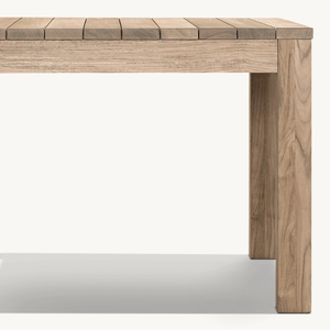 Mesa cuadrada de madera de teca con un estilo moderno y sencillo, adecuada para uso en exteriores, duradera y de buena calidad. - Product Image 4