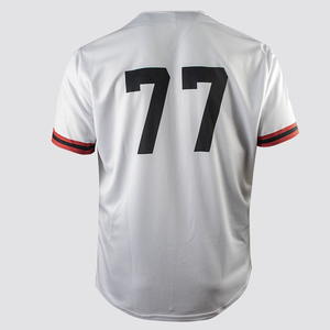 Camiseta de Béisbol Personalizada, Lisa, con Botones, Clásica, de Secado Rápido, Uniforme Deportivo, Logotipo Bordado Personalizado - Product Image 3