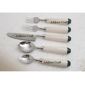 Royal Elegant Dinnerware Cutlery <b>Flatware</b> Set With Resin Handle Luxury Gold Cutlery Dessert Spoon Dinner Fork Knife Tableware - Product Image 3