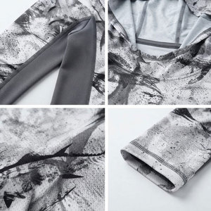 เสื้อฮู้ดมีหน้ากากกันแดด UPF50 แขนยาว สำหรับเล่นกีฬา ตกปลา ใช้ได้ทั้งชายหญิง รับทำโลโก้ตามสั่ง บริการ OEM - Product Image 6