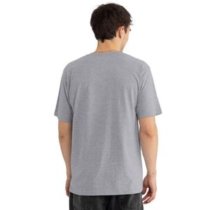 Camiseta de Manga Corta para Hombre, Color Gris Jaspeado, Cuello Redondo, Algodón Suave, Estilo Casual, Holgada, Ligera, Transpirable, Ropa Urbana de Verano - Product Image 2