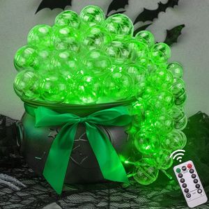 Pot de Sorcière Vert Lumineux à Bulles pour Décorations d'Halloween Intérieures DIY – Pot en Plastique Noir pour Décorations d'Halloween de Sorcière - Product Image 1