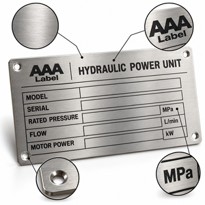 Placa de Identificación Industrial Personalizada de Acero Inoxidable para Fabricantes de Maquinaria - Product Image 3