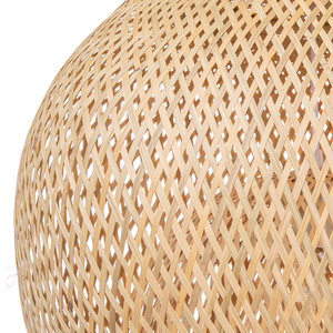 Wholesale Japanese Style Bamboo Sphere Pendant <b>Light</b>, Handwoven Natural Ceiling Lamp Rustic Home Decor, OEM ODM Made in Vietnam - Product Image 5