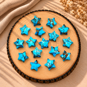 Turquesa Azul Cobre en Forma de Estrella, Facetada, 10mm, Gema Suelta para Venta al por Mayor, Suministros de Joyería, Diseño de Colgantes DIY, Piedra para Manualidades - Product Image 3